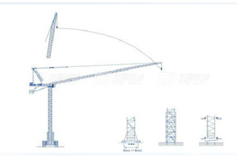 強力建機(jī)QD5021(8T)動臂塔機(jī)