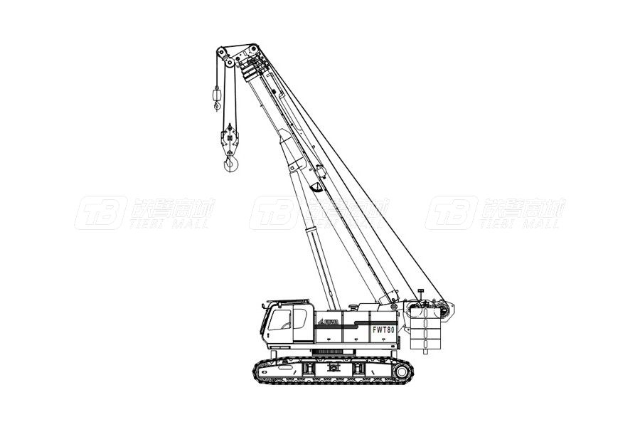 撫挖重工FWT80液壓伸縮臂式起重機(jī)